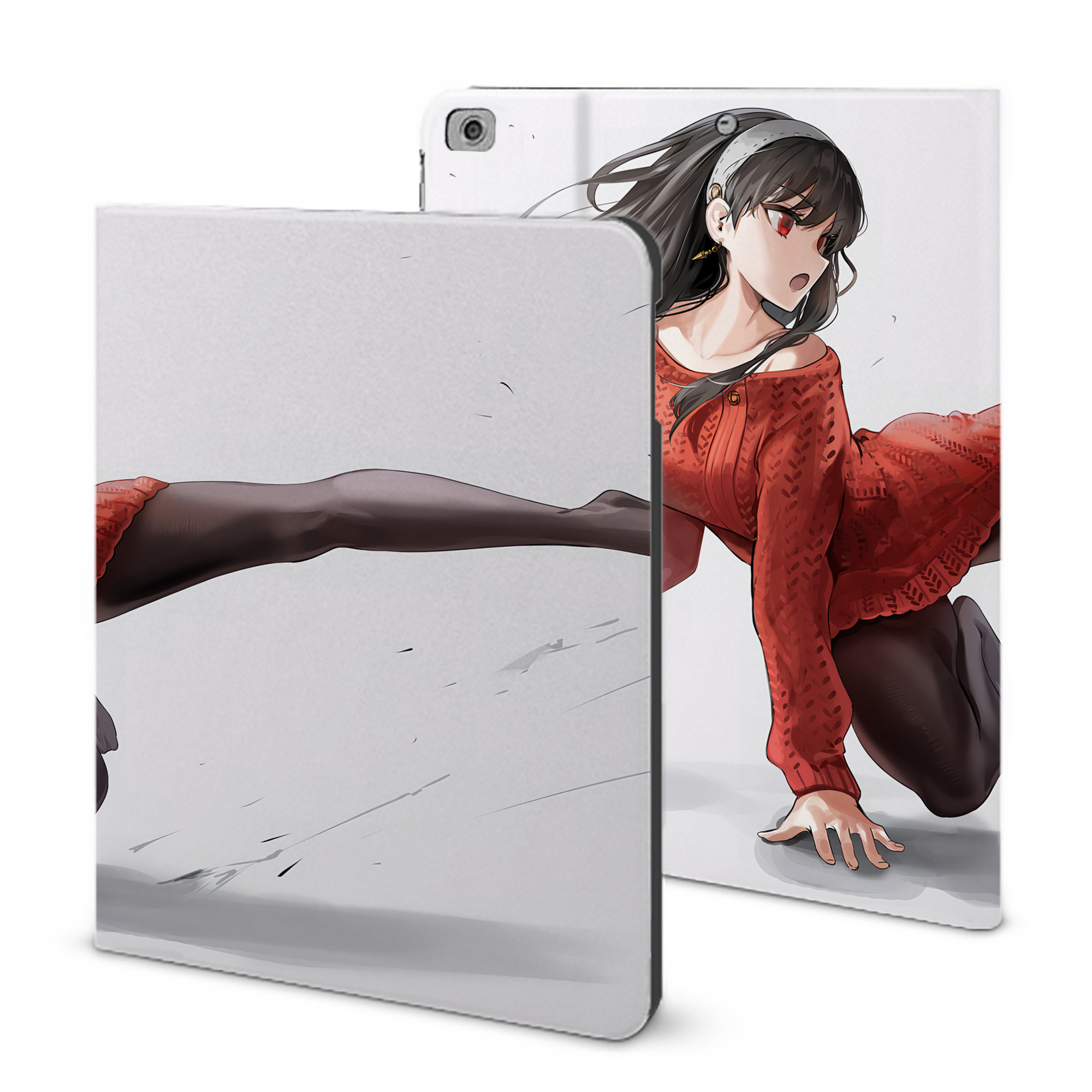 （画像用） SPY×FAMILY间谍家家酒 IPad ケース ブック型 PUレザー TPU 耐衝撃 軽量 薄型 ペン収納なし 全面保護 IPad 各モデル対応